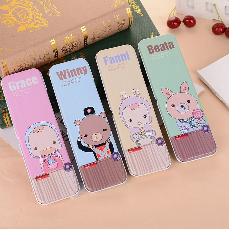 1 шт. Железный чехол для карандашей в Корейском стиле карандаши художественные