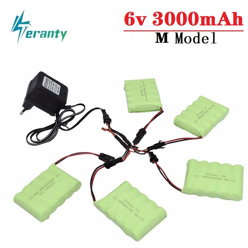 6v 3000mAh аккумулятор и зарядное устройство для радиоуправляемых автомобилей Роботы танки пистолетные лодки 6v NiMH Аккумулятор Aa 2400mah 6v перезаряжаемый аккумулятор