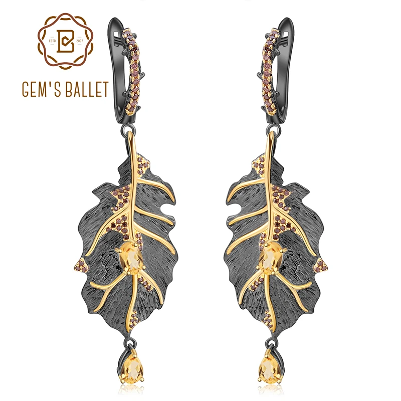 Женские Балетные серьги GEM'S BALLET сережки Подвески ручной работы из натурального