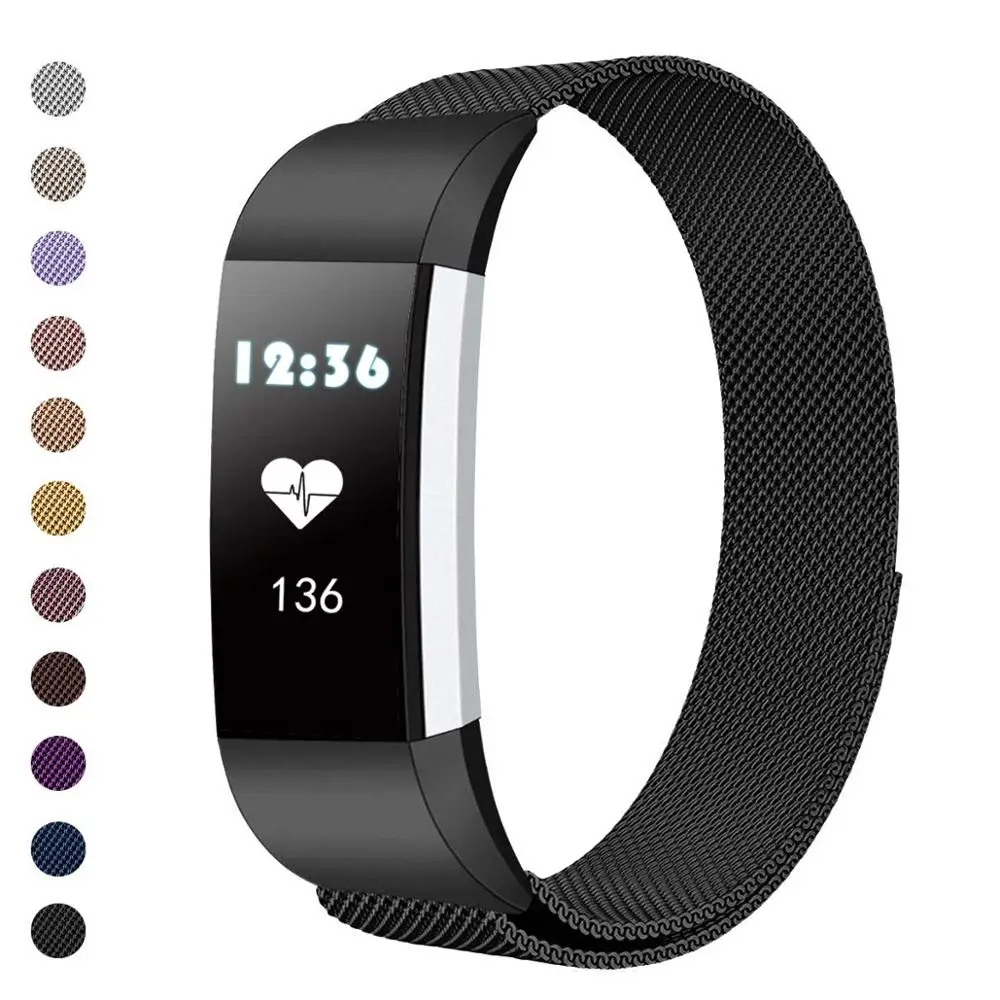 Совместим с 2 ремешками Fitbit Charge металлические сетчатые браслеты из нержавеющей