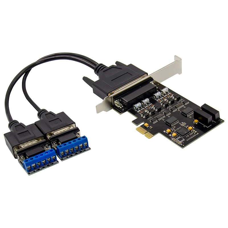 PCIE 2S RS485/RS422 карта расширения двойной порт для DB9 Серийный RS232 PCI Express адаптер 17V354