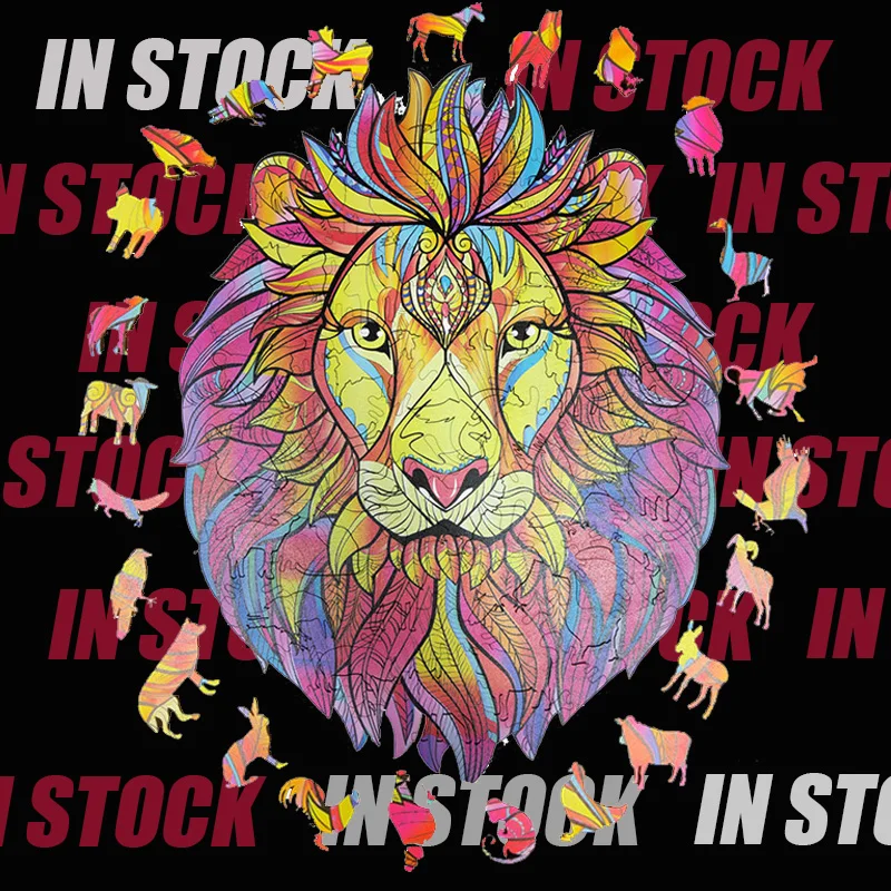 Деревянная головоломка загадочный Лев лазерная вырезка деревянные головоломки