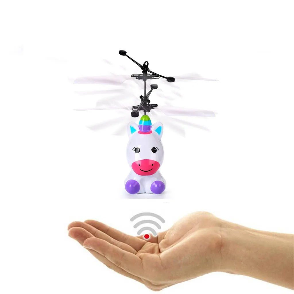 Летающий мини Радиоуправляемый индукционный робот мигающий светильник игрушки