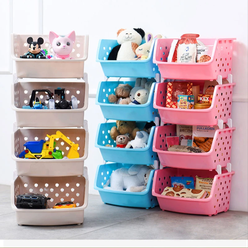 

Large Capacity Kitchen Accessories Home Storage Organizers Fruit Vegetable Basket Children's Toy Sundries Rack Plastic Container