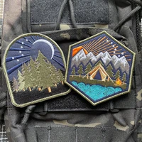 luminous embroidery patches deep forest all terrain morale badge night campfire outdoor tent love nature package sticker