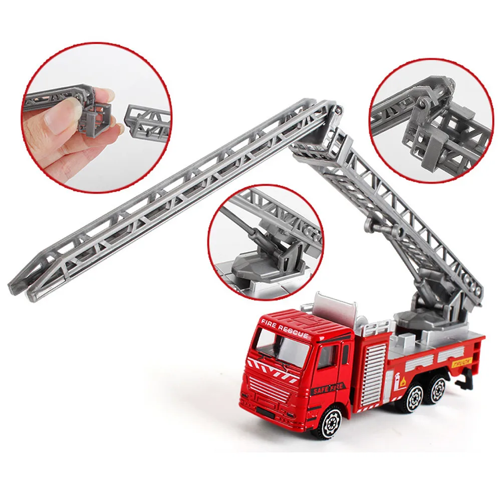

Fire Fighting Engineering Toy Mining Car Truck Children's Birthday Gift Fire Rescue Child DIY Cartoon Car Party Decorations Kid