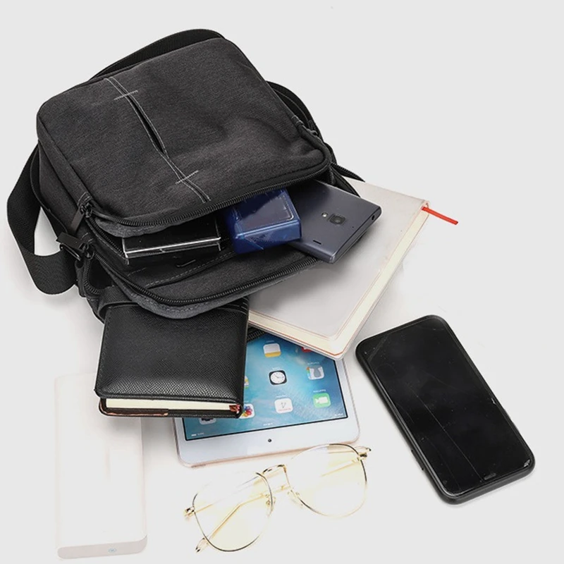 

Waterproof Men Shoulder Bag Crossbody Sling Bag Multi Pockets Big Capacity Men Bag for Daily Use Travel School