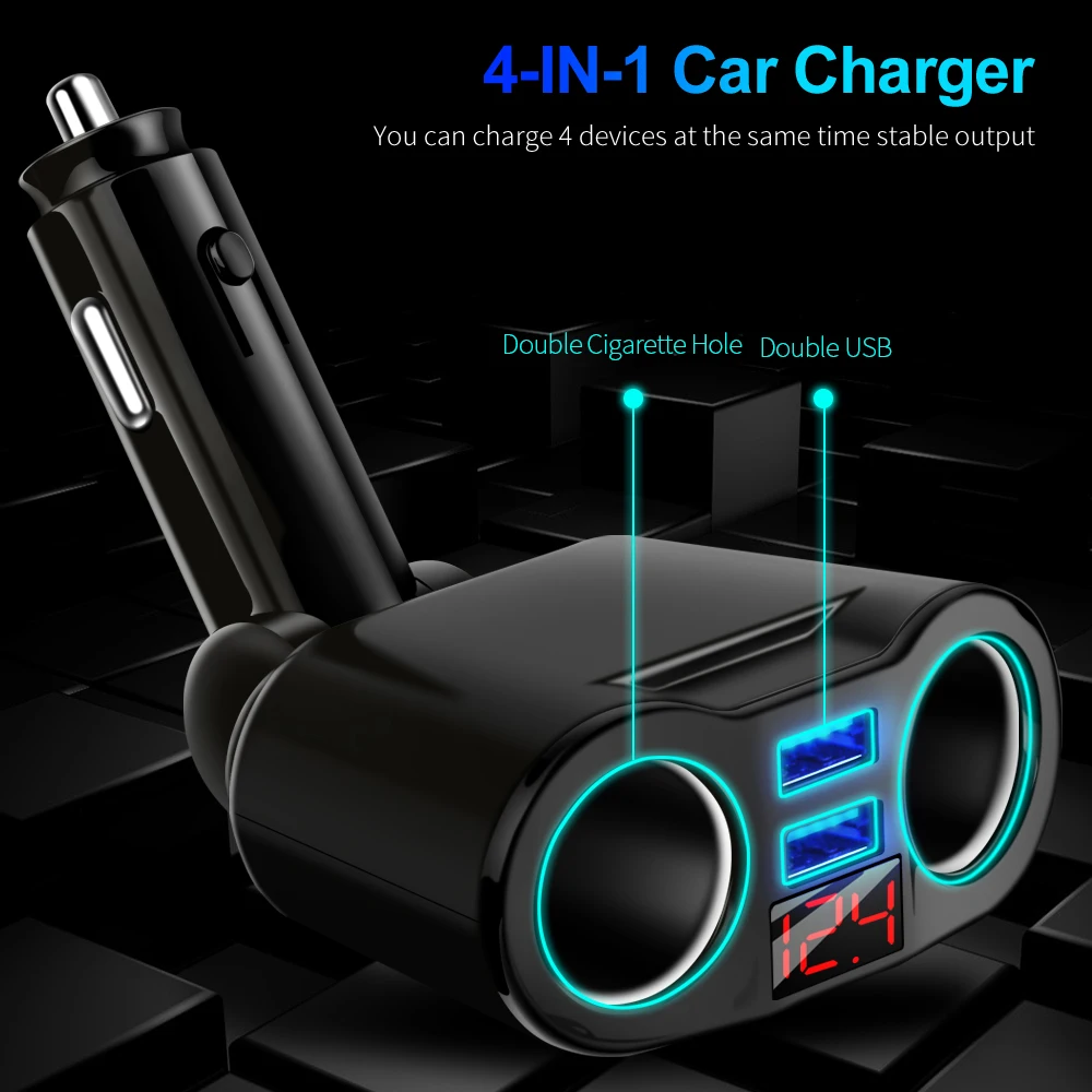 Автомобильное зарядное устройство с 2 USB-портами 5 В 3 1 А | Мобильные телефоны и
