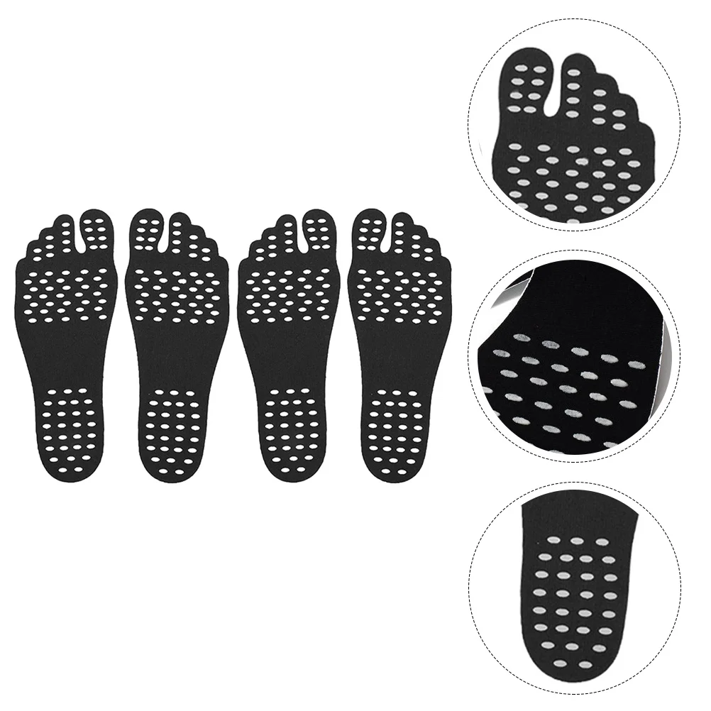 

2 Pairs Beach Footwear Stickers Invisible Foot Stickers Barefoot Stickers