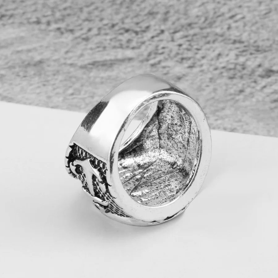 Руль Якорь Кольцо 316L Нержавеющая сталь ювелирные изделия лопата череп кольцо