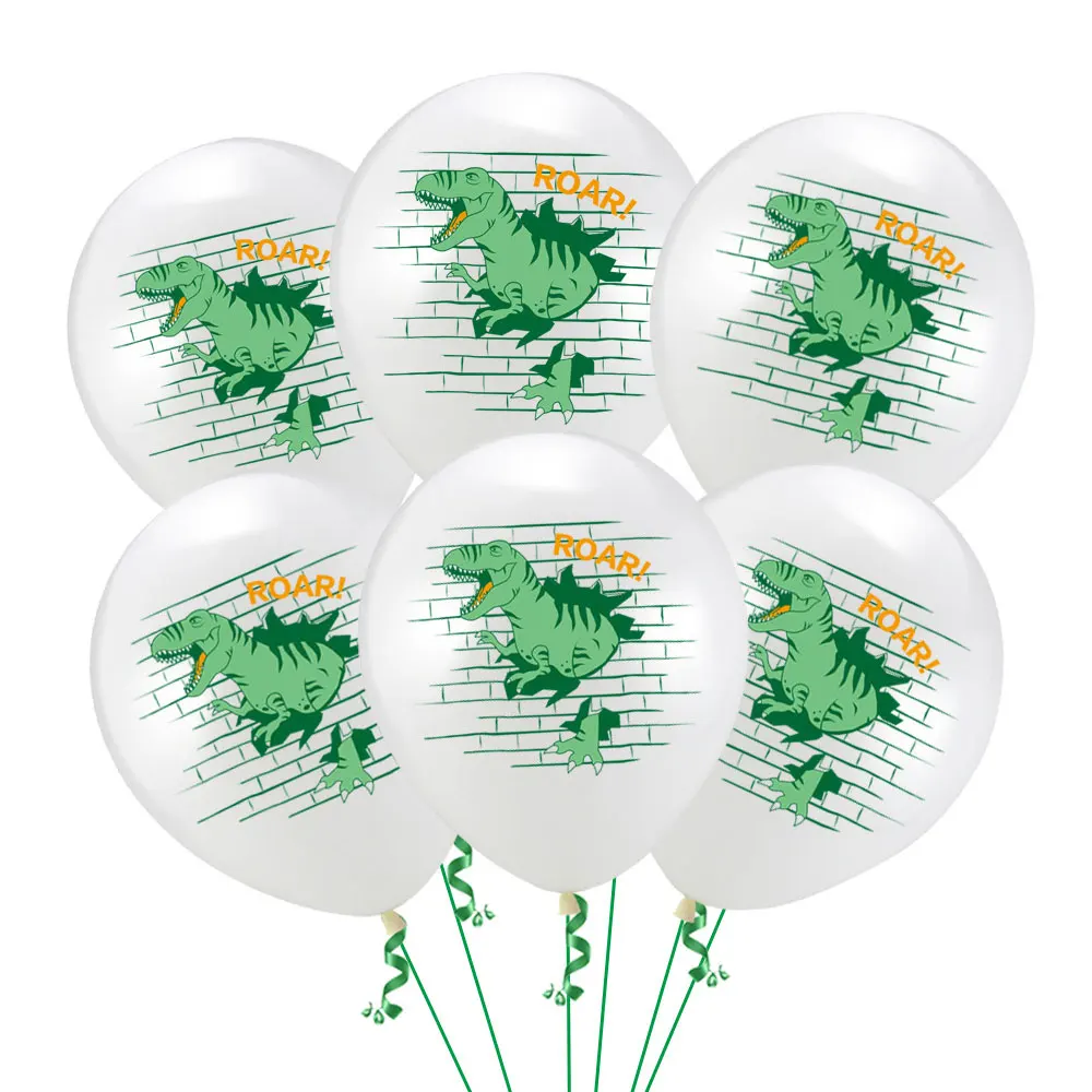 12 дюймовые латексные воздушные шары с блестками в виде динозавра украшение для