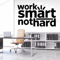 work smartnot hard office motivation wall decal idea teamwork business wallpaper mural office decor motivation stickerjc178
