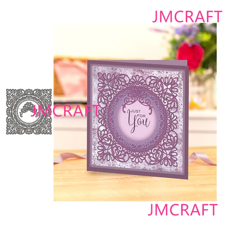 

JMCRAFT Square Lace Border Embellishment #7 Metal Cutting Die For Scrapbooking Practice Hands-on DIY Album Card Handmade Tool
