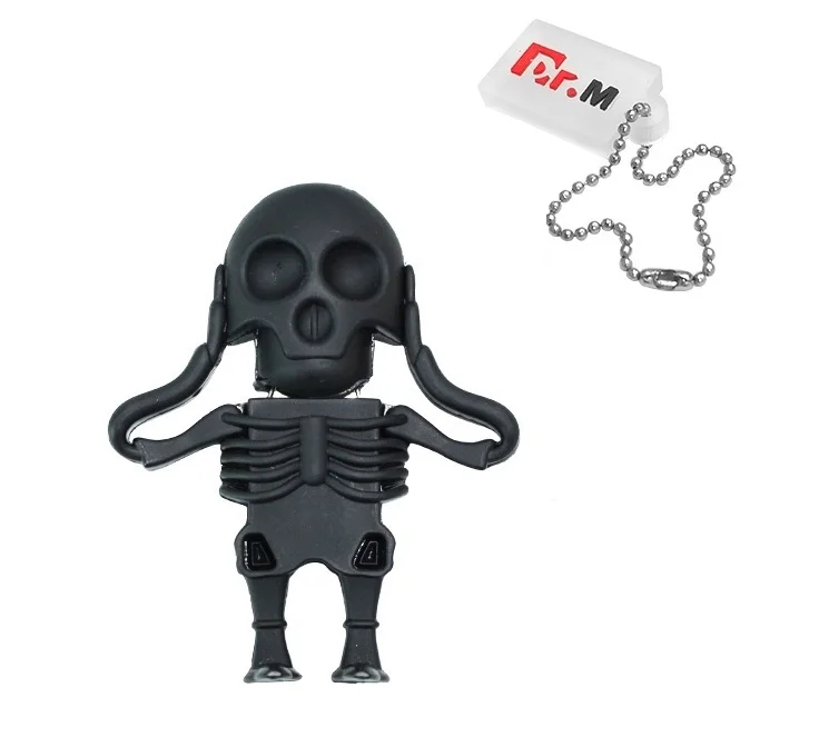 Skeleton Забавные USB флеш-накопители с черепом, каркасом, флеш-накопители 32 ГБ, 4 ГБ, 8 ГБ, 16 ГБ, флеш-накопитель, персональная карта памяти, флеш-диск, креативные подарки - Цвет: Skeleton