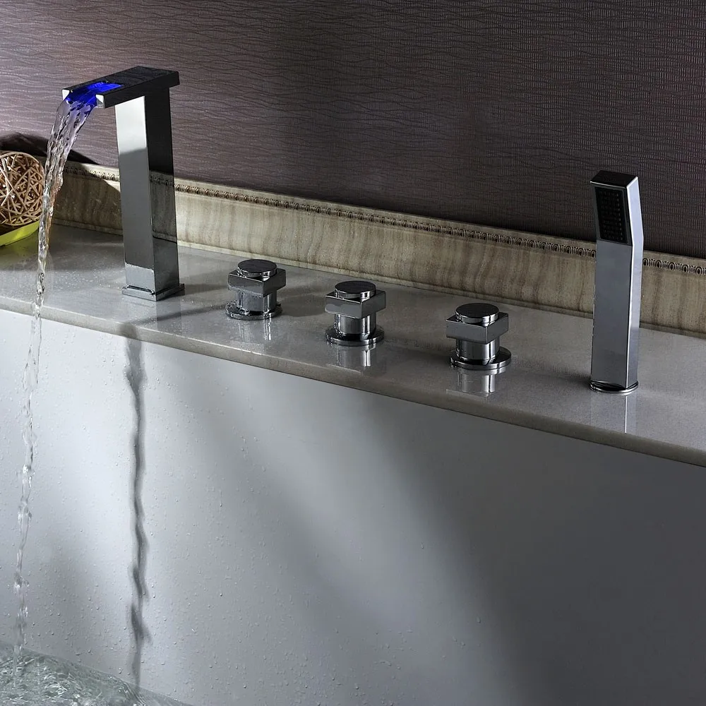 Современный кран для ванной комнаты с носиком ручной душевой набор краны римская