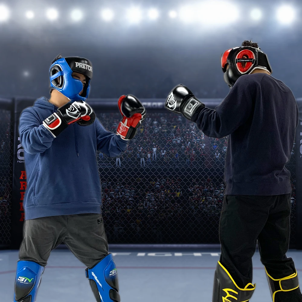 10 унций 12 14 16 бренд PRETORIAN Muay тайская пара боксерские перчатки TKD MMA мужские боевые