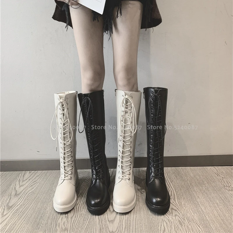 Женские ботинки в британском готическом стиле рыцарь-воин модная кожаная обувь