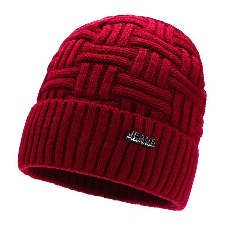 Мужская ветрозащитная шерстяная шапка wild tide зимняя вязаная из бархата теплая