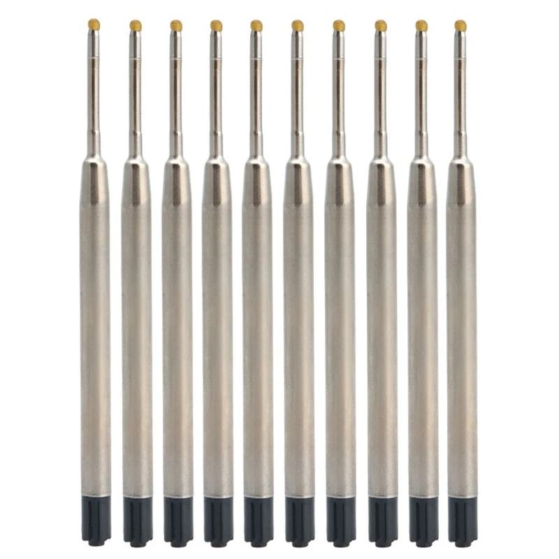 

B2RC 10pcs Universal Standard Style Blue Ink 1MM Medium Nib Ball Point Pen Refills