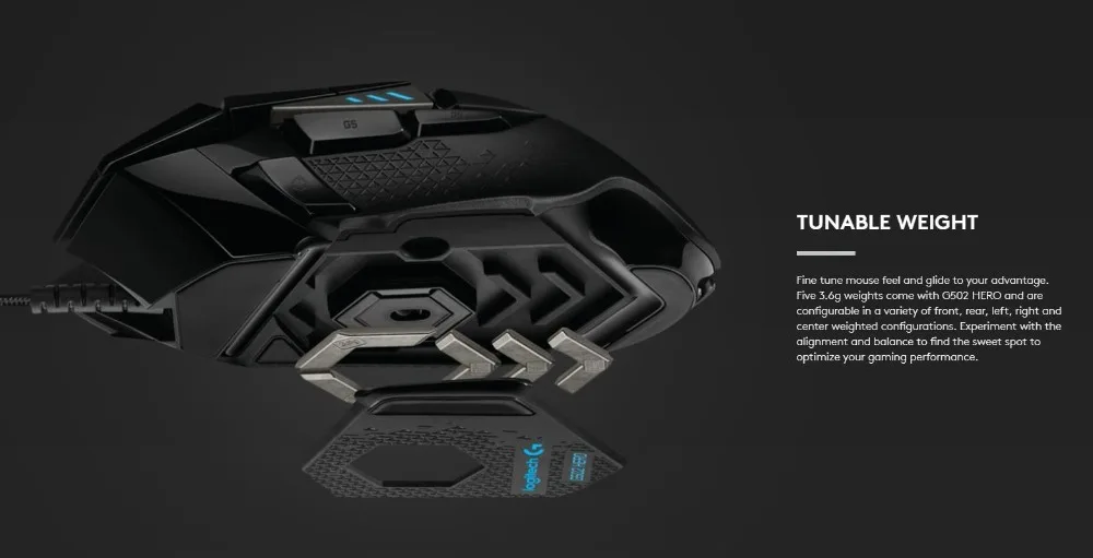 Logitech G502 HERO/G402 высокопроизводительная игровая мышь двигатель с 16000 dpi Программируемый настраиваемый LIGHTSYNC RGB для мыши геймера
