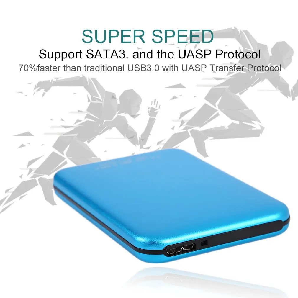 Professional 2.5 Inch USB 3.0 HDD Cover Case Hard Drive Disk SATA External USB3.0 Storage Enclosure ONLENY 5gbps Blue 3TB | Электроника