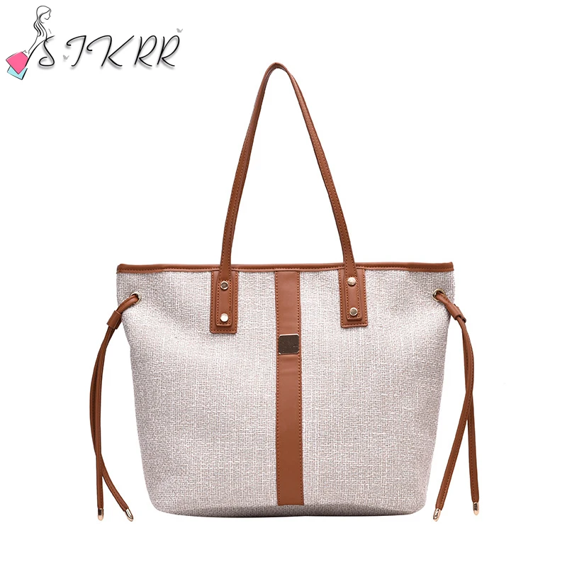 

S.IKRR повседневная женская сумка, однотонные винтажные сумки для женщин 2020, роскошная дизайнерская сумка через плечо, ручные сумки, модная бо...