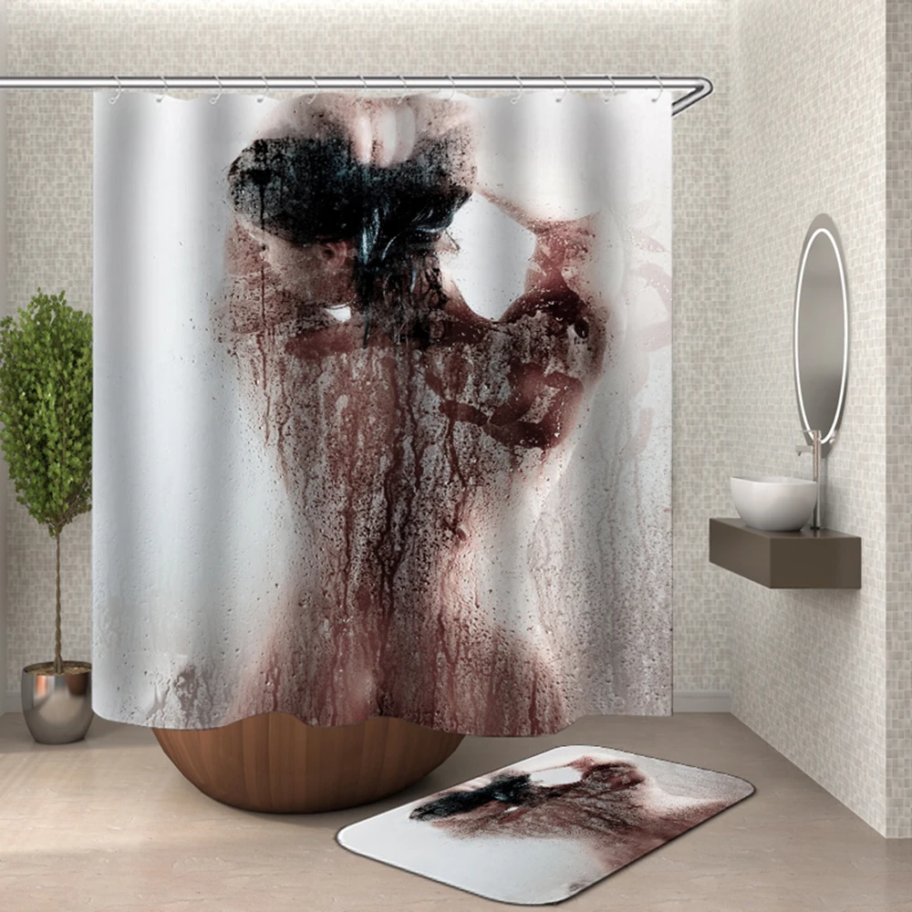 

Bathing Women Shower Curtain Girl Take Shower Bathroom Curtain Rideau De Douche Cortina Ducha Sexy Women Bathtub Curtain Fabric