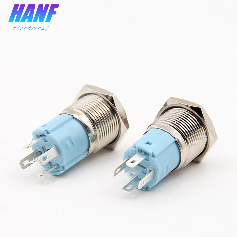 1 шт. 16 мм металлический кольцевой кнопочный переключатель кольцо LED 5 в 12 В 24 220