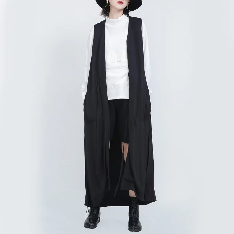 

MSXU Women's 2020 Summer New Dark Sleeveless Vest, Wild Loose and Long