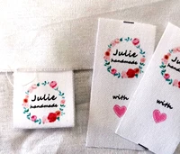 custom personalize cotton label clothing private brand tag handmade label cotton color print name brand labels
