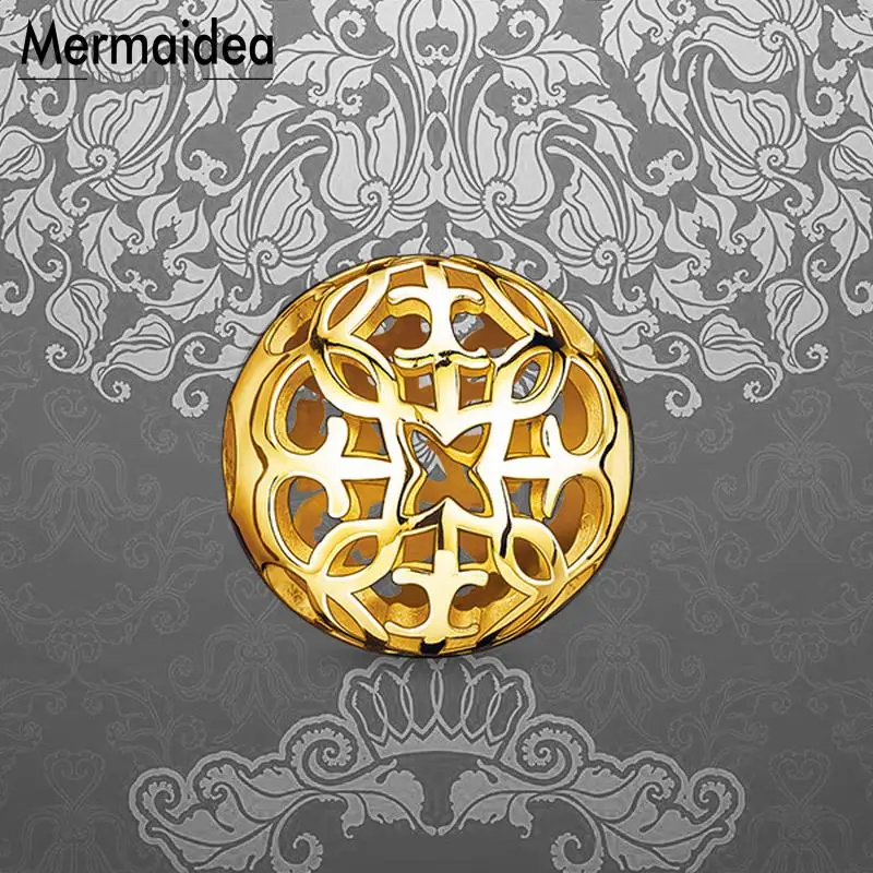 Бусины сделай сам золотого цвета украшение с отверстием 5 мм модное