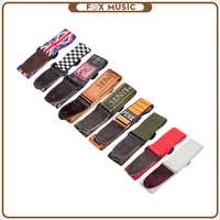 adjustable guitar strap colorful printing nylon strap guitar strap lock for acoustic electric guitar and bass