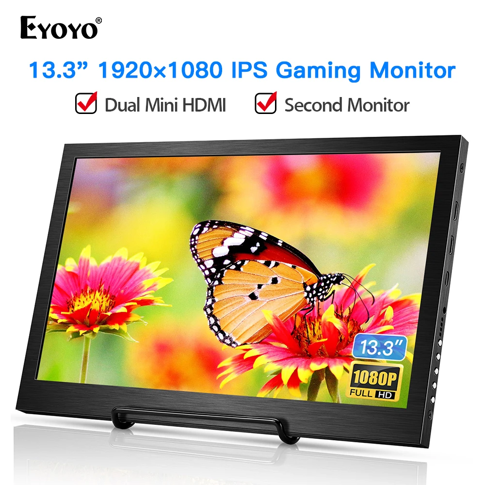 Eyoyo EM13F 13 &quotПортативный игровой монитор HDR FHD 1080P IPS светодиодный экран дисплей HDMI