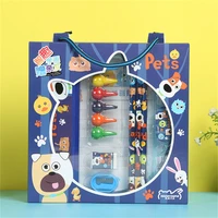 14 in 1 stationery set organizer for school student funny stacked crayon with drawing board pencil case kids toys christmas gift
