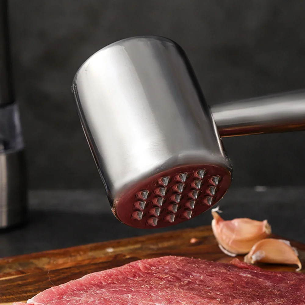 

1pc Stainless Steel Meat Hammer Steak Knocking Hammer Kitchen Tool Beef Hammer