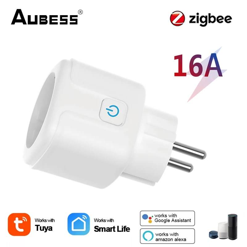 

Tuya ZigBee 16A EU Smart Plug with Power Monitor Wireless Socket Outlet smartlife APP Remote Control Work with Alexa Google Home
