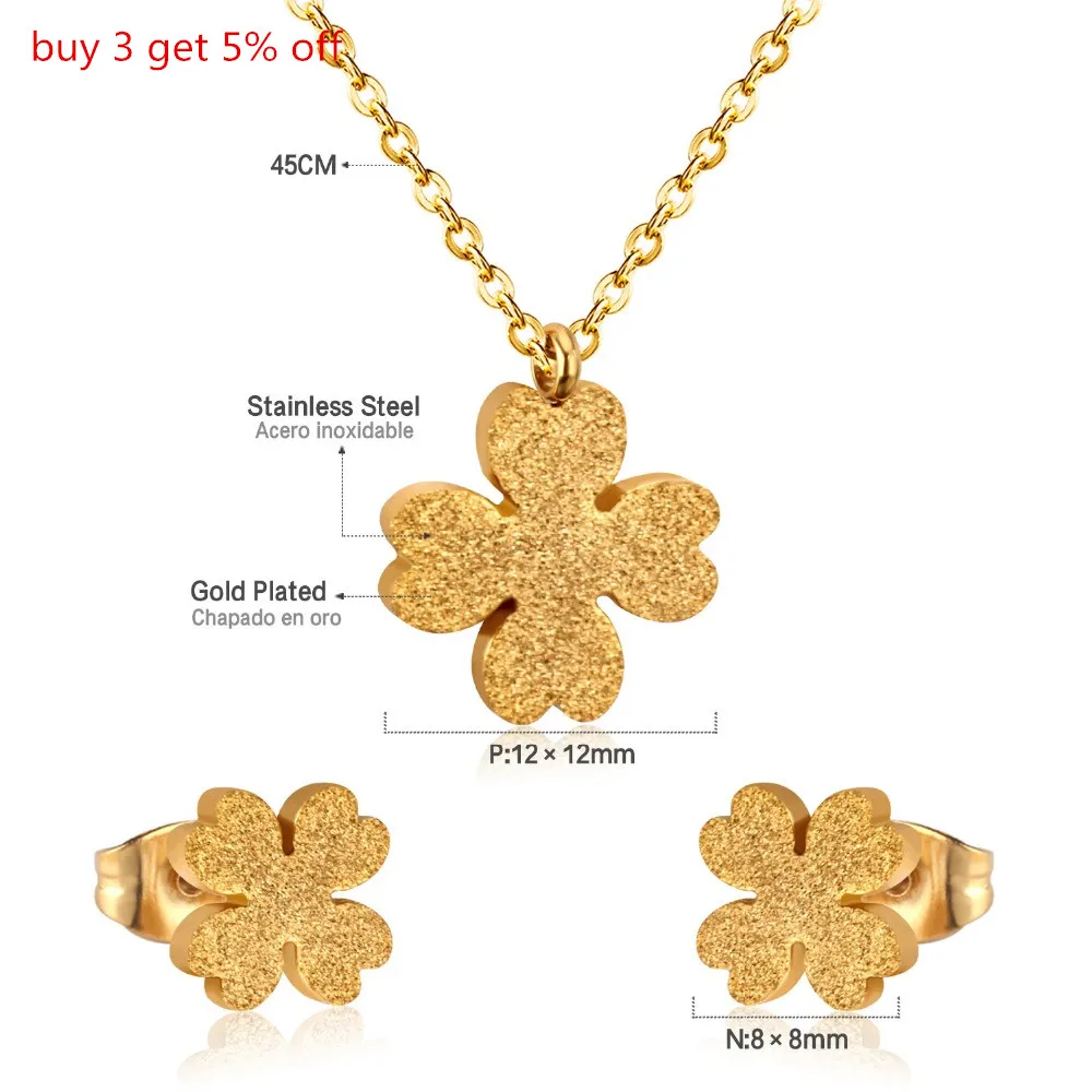 Комплект украшений LUXUKISSKIDS из нержавеющей стали золотого цвета для женщин колье