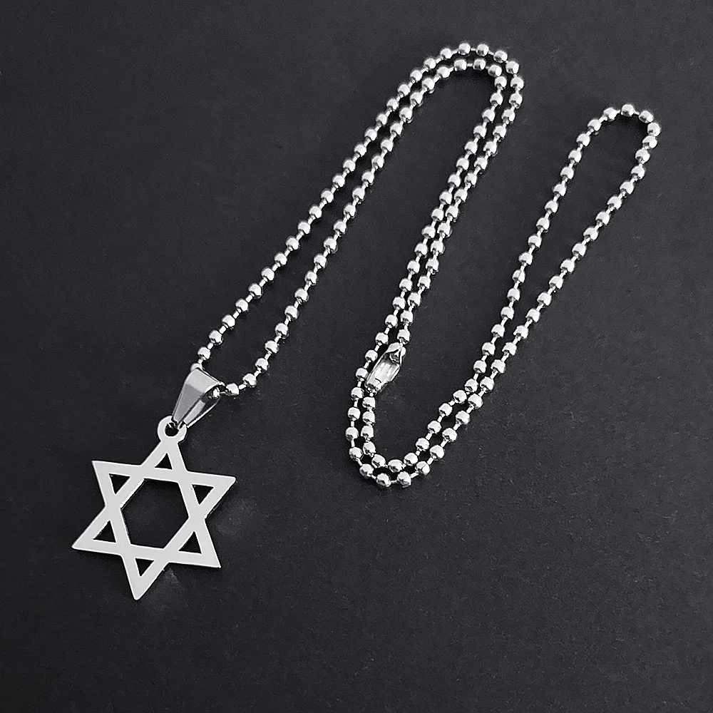 FIREBROS звезда из нержавеющей стали Давида кулон Израиля религиозный амулет