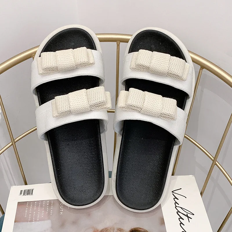 

Slippers women's summer wear 2020 new bow fashion all-match thick-soled outdoor deodorant sandals and slippers summer slipper