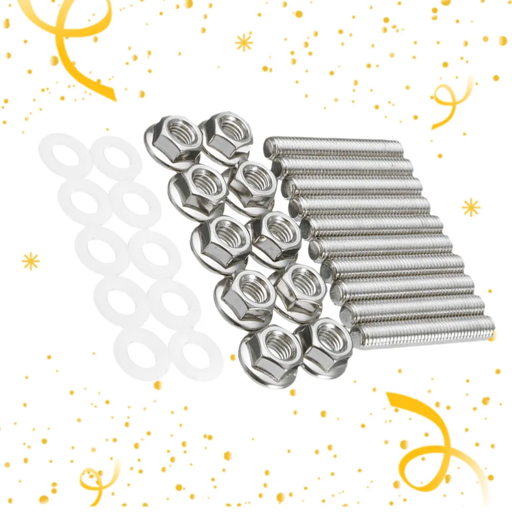 30pcs Exhaust Manifold Stud Silver Prime Stainless Steel Durable Professional Nuts Studs for Vehicle | Автомобили и мотоциклы