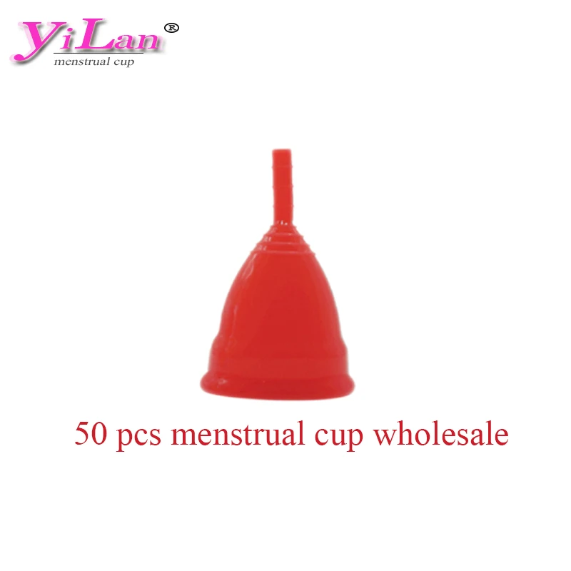 

50 Pcs Medical Silicone Menstrual Cup Women Period Copa Lady Cup Feminine Hygiene Reusable Menstrual Collector Girls Green Cup
