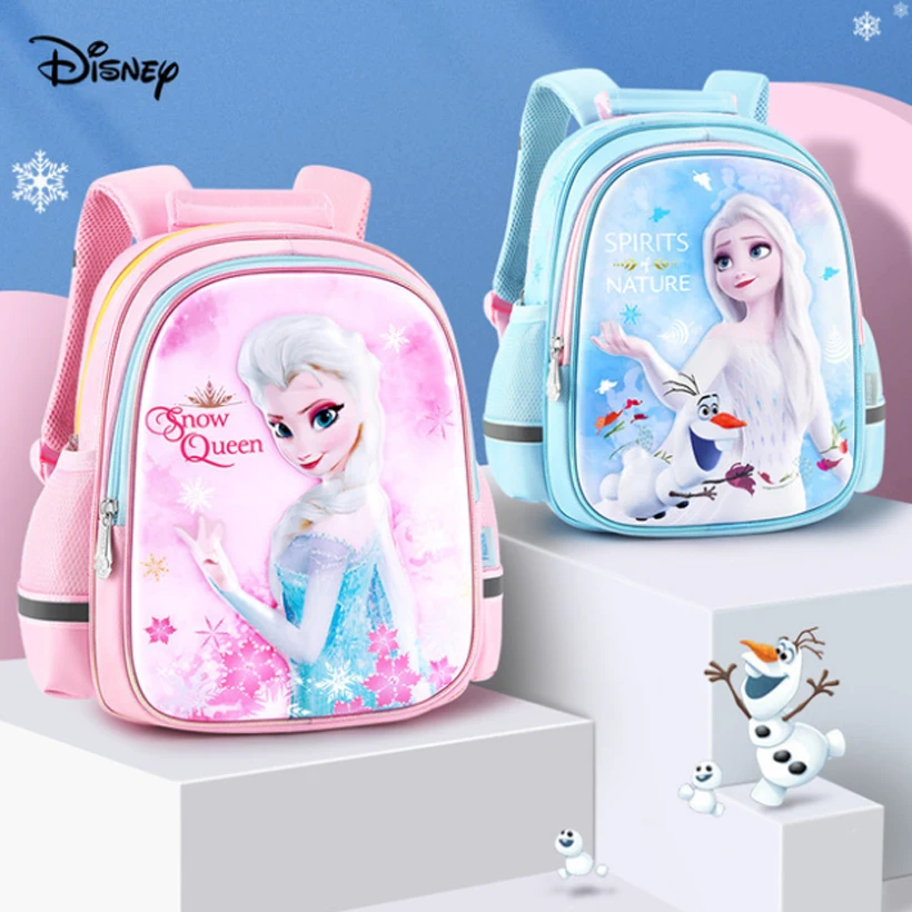 

Disney Frozen Schoolbag Primary School Girls Large Capacity Aisha Princess Children's Backpack Lightening Girls 1-3 Grades