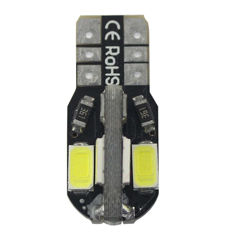 1 шт. автомобильная светодиодная лампа T10 Canbus 5730 8SMD12V с боковым клином белый свет