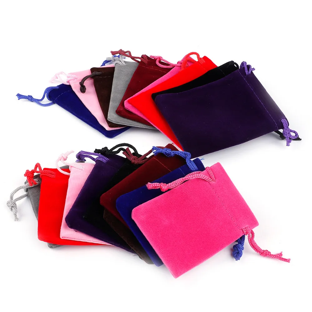 

10pcs/lot 5x7cm 7x9cm 9x12cm 10x15cm Drawstring Velvet Bags Jewelry Packaging Bag Wedding Decoration Favor Pouches & Gift Bags