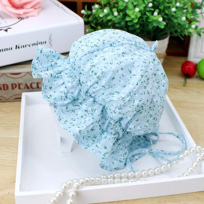 

Newborn Cotton Cap Lovely Floral Hats for Baby Girls Summer Outdoor Sun Hat (Suit for 0-8 Months Babies)