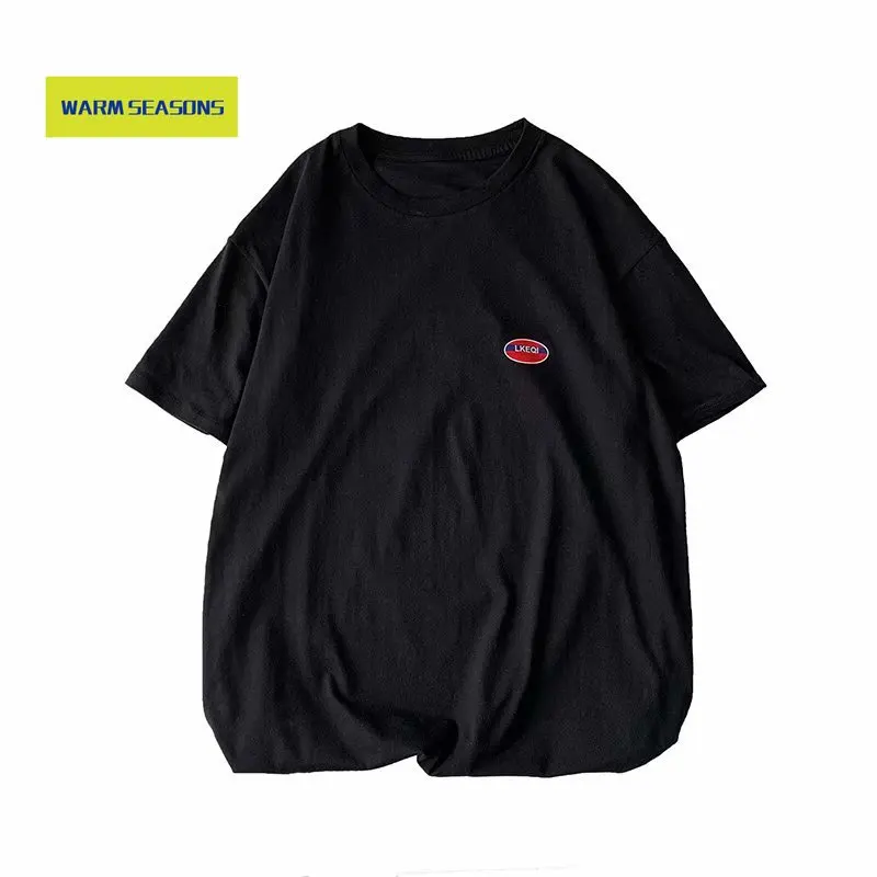 

National Fashion Hip Hop Men's Short-Sleeved T-shirt Fashion Brand Loose Chic Korean Style Trendy T-shirt