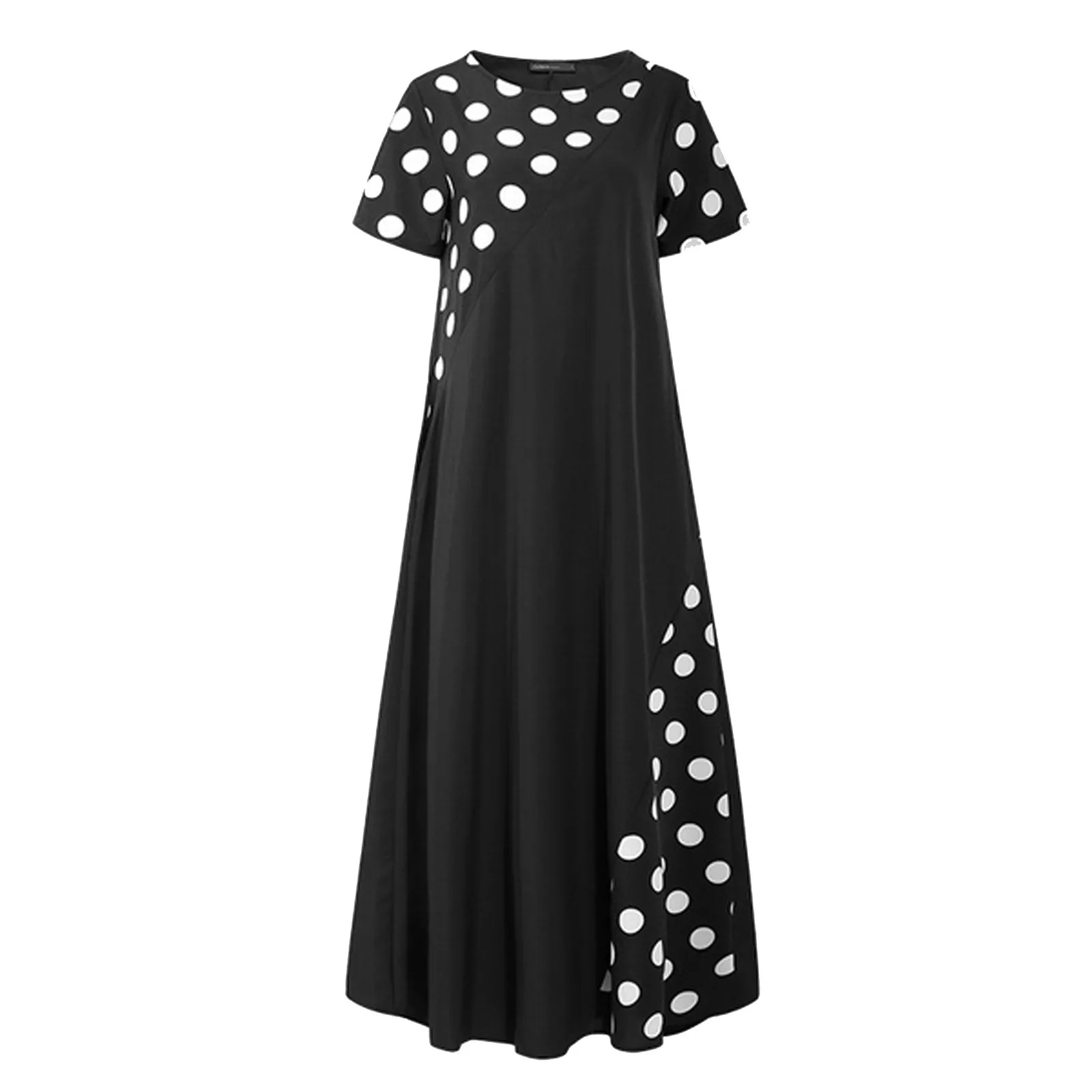 

40# Bohemian Printed Maxi Dress Women's Summer Sundress 2021 Casual Short Sleeve Long Vestidos Female Printed Robe Plus Size