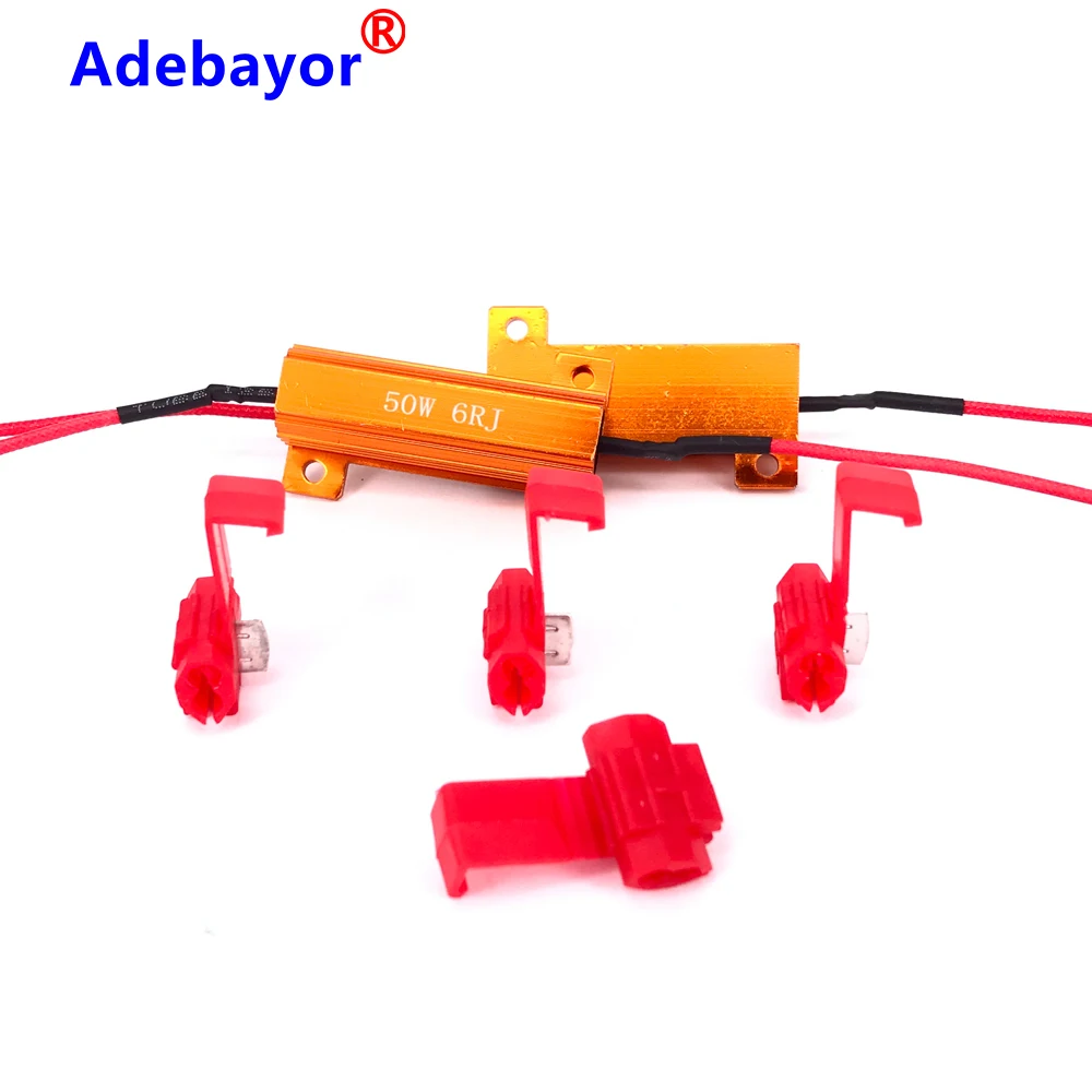 2 шт. 50 Вт Предохранитель 6 Ом светодиодный ная лампочсветильник сигнал поворота
