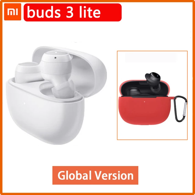 Xiaomi Redmi Buds 3 Lite White Global version + Red Case