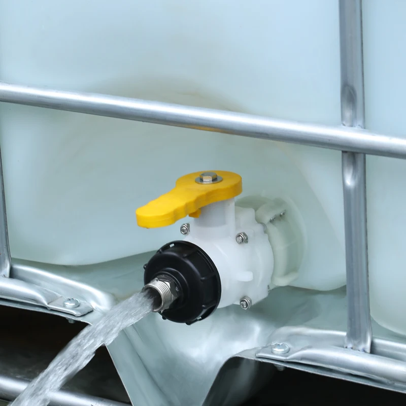 

60mm Thread IBC Water Tank Adapter Garden Fittings Replacement 1/2" 3/4" 1" Plastic For IBC containers Drain Connector